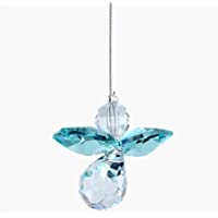 Los mejores  - Swarovski Hanging Crystal Guardian Angel Birthstone Suncatcher DECEMBER - BLUE ZIRCON